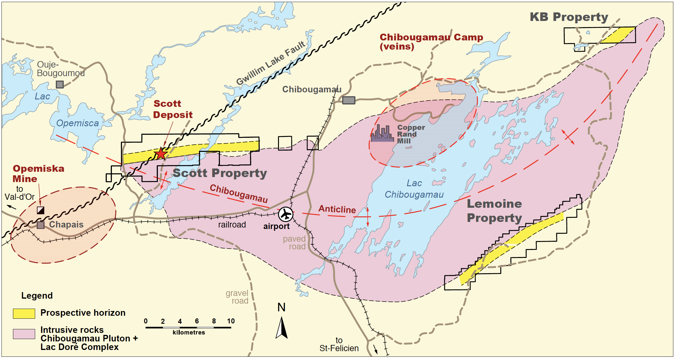 location map Chibougamau camp